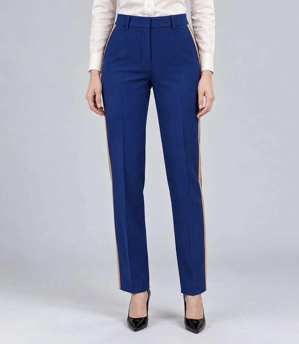 Women's Slim Fit Royal Blue Tuxedo Pant -  Suit Heritage