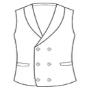 Shawl Lapel Double Breasted Vest