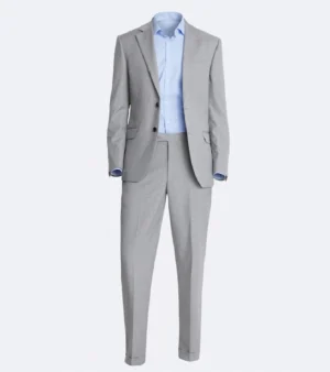 Ashford Cotton Textured Light Grey Suit