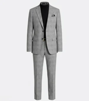 Ashford Plaid Grey Cotton Suit