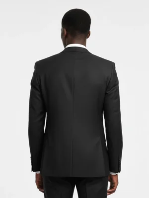 Shop The Men’s Solid Black Single Breasted Two Piece SuitBack
