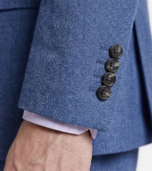 Brighton Blue Cotton Solid Suit Cuffs