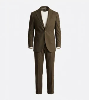 Brighton Cotton Brown Solid Suit