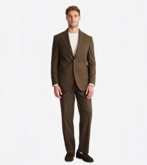 Brighton Cotton Brown Solid Suit - Image 2