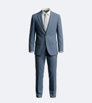 Brighton Cotton Light Blue Solid Suit