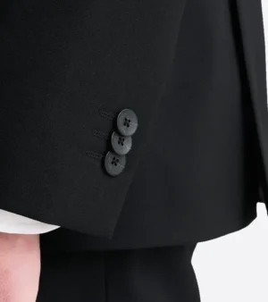 Brighton Cotton Light Blue Solid Suit Black Cuffs