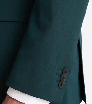 Brighton Cotton Light Blue Solid Suit Cuffs Green