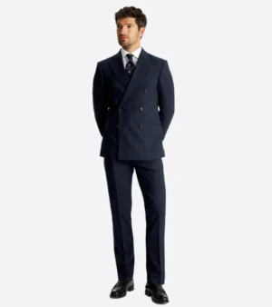 Brighton Cotton Navy Solid Suit Front