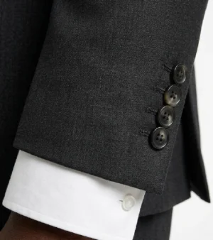 Brighton Cotton Solid Black Suit Cuffs