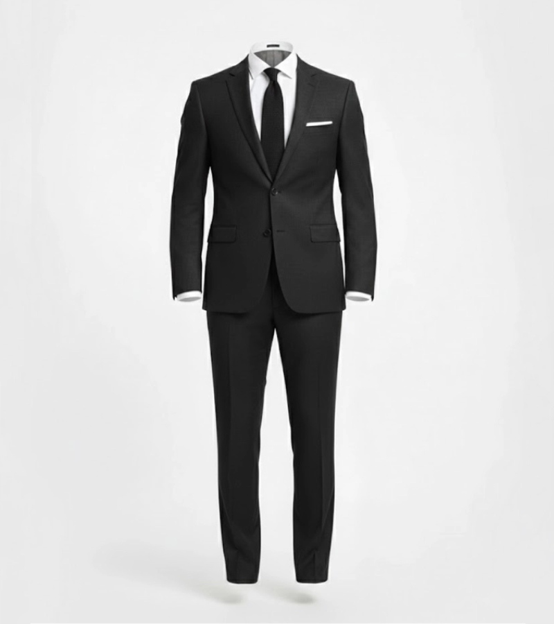 Brighton Cotton Solid Black Suit