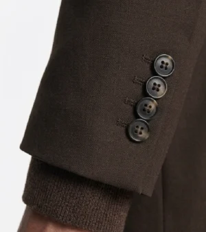 Brighton Cotton Solid Brown Suit Cuffs
