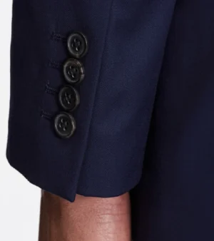 Brighton Cotton Solid Navy Suit Cuffs