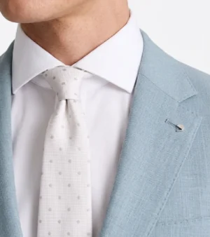 Brighton Cotton Solid Sky Blue Suit Collar