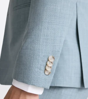 Brighton Cotton Solid Sky Blue Suit Cuffs