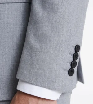 Brighton Light Grey Solid Cotton Suit Cuff