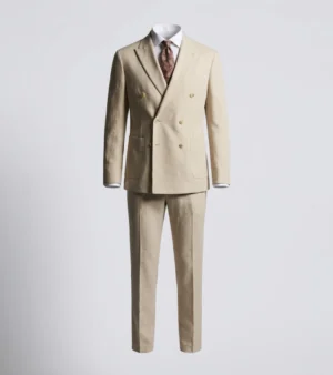 Brighton Solid Camel Cotton Suit