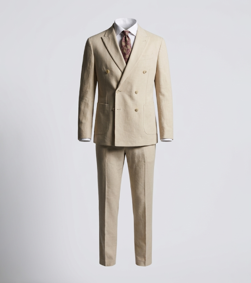 Brighton Solid Camel Cotton Suit