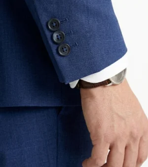 Brighton Solid Cotton Blue Suit Cuffs