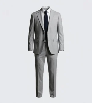 Brighton Solid Cotton Grey Suit