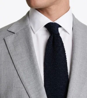 Brighton Solid Cotton Grey SuitCollar