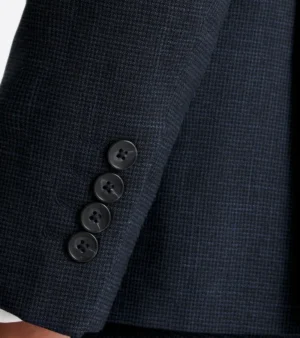 Brighton Solid Cotton Navy Suit Cuffs
