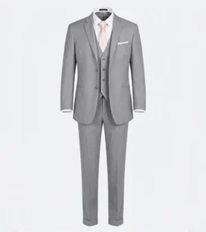 Brighton Solid Grey Cotton Suit