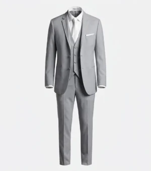 Brighton Solid Light Grey Cotton Suit