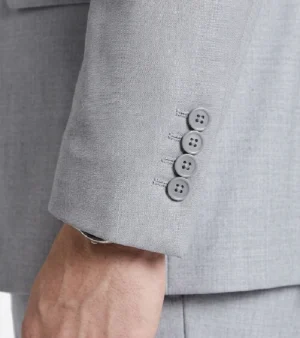 Brighton Solid Light Grey Cotton Suit Cuffs