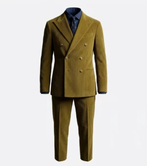 Bromley Corduroy Solid Black Suit Brown