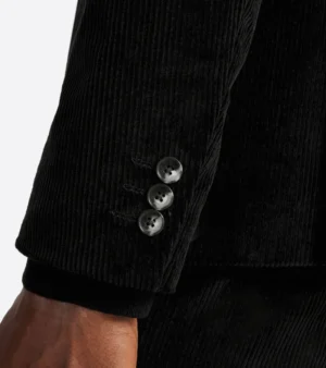 Bromley Corduroy Solid Black Suit Cuffs