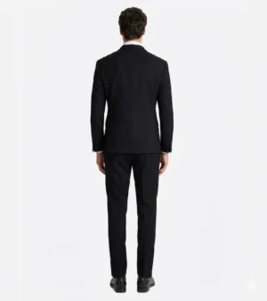 Eastford Polyester Black Plaid Suit Bacl