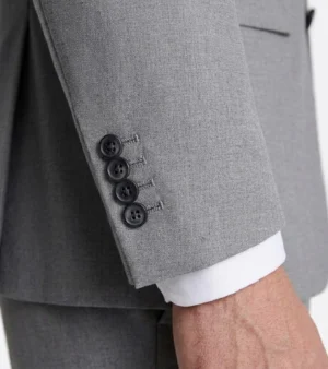 Eastford Polyester Grey Plaid Suit Cuff