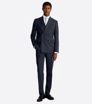 Eastford Polyester Navy Plaid Suit