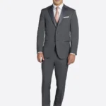 SuitsHeritage Men's Grey Big And Tall 3 Piece Suits