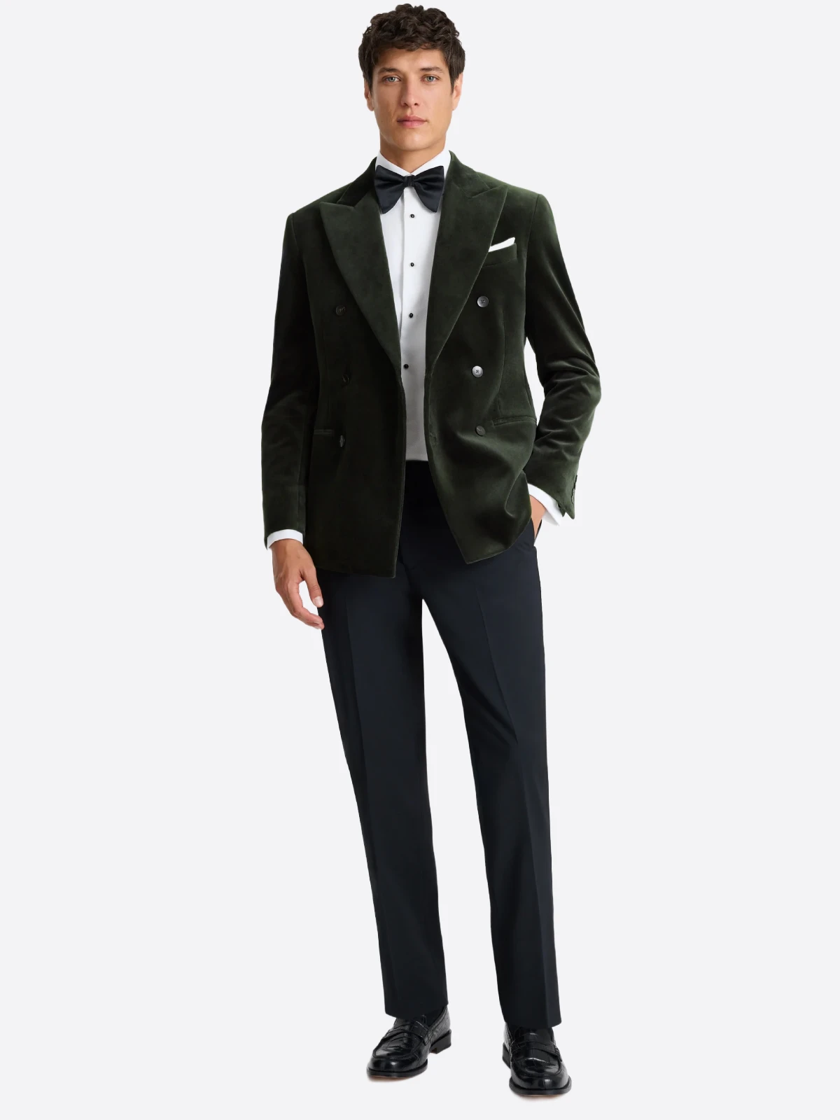 SuitsHeritage Men’s Dark Green Double Breasted Velvet Regular Fit 2 Piece Tuxedo SuitsHeritage Men’s Dark Green Double Breasted Velvet Regular Fit 2 Piece Tuxedo