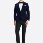 SuitsHeritage Men’s Plain Navy Regular Fit 2 Piece Tuxedo