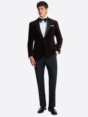 SuitsHeritage Men’s Dark Brown Regular Fit 2 Piece Tuxedo
