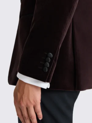 SuitsHeritage Men’s Dark Brown Regular Fit 2 Piece Tuxedo Cuffs