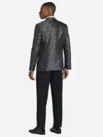 SuitsHeritage Men's Black Slim Fit 3 Piece Suits Back