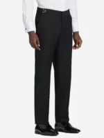 SuitsHeritage Men's Black Slim Fit 3 Piece Suits Pant