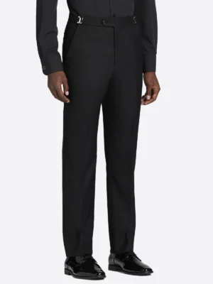 SuitsHeritage Men’s Dark Blue Solid Slim Fit 3 Piece Tuxedo Pant