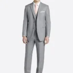 SuitsHeritage Men's Plain Grey Big & Tall 3 Piece Suits