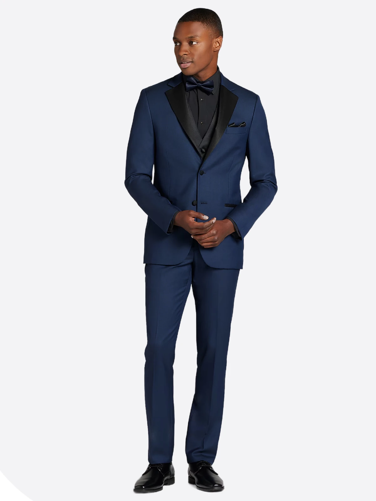 SuitsHeritage Men’s Blue Slim Fit 3 Piece Tuxedo SuitsHeritage Men’s Blue Slim Fit 3 Piece Tuxedo