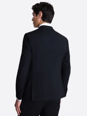 SuitsHeritage Men’s Black Slim Fit 2 Piece Tuxedo Back