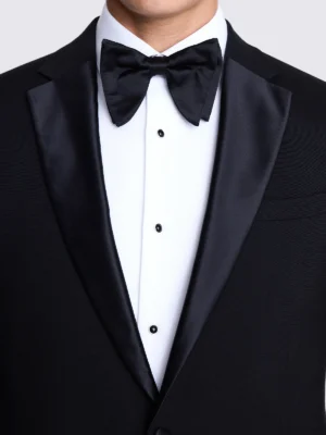 SuitsHeritage Men’s Black Slim Fit 2 Piece Tuxedo Closeup