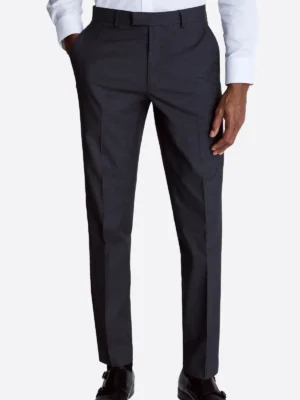Men's Black Plain Single Breasted Two Piece Suit Pant