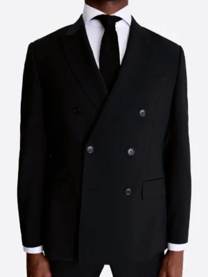 Men's Green Double Breasted Two Piece Suit Close