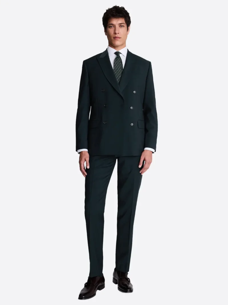 Men's Green Double Breasted Two Piece Suit Green