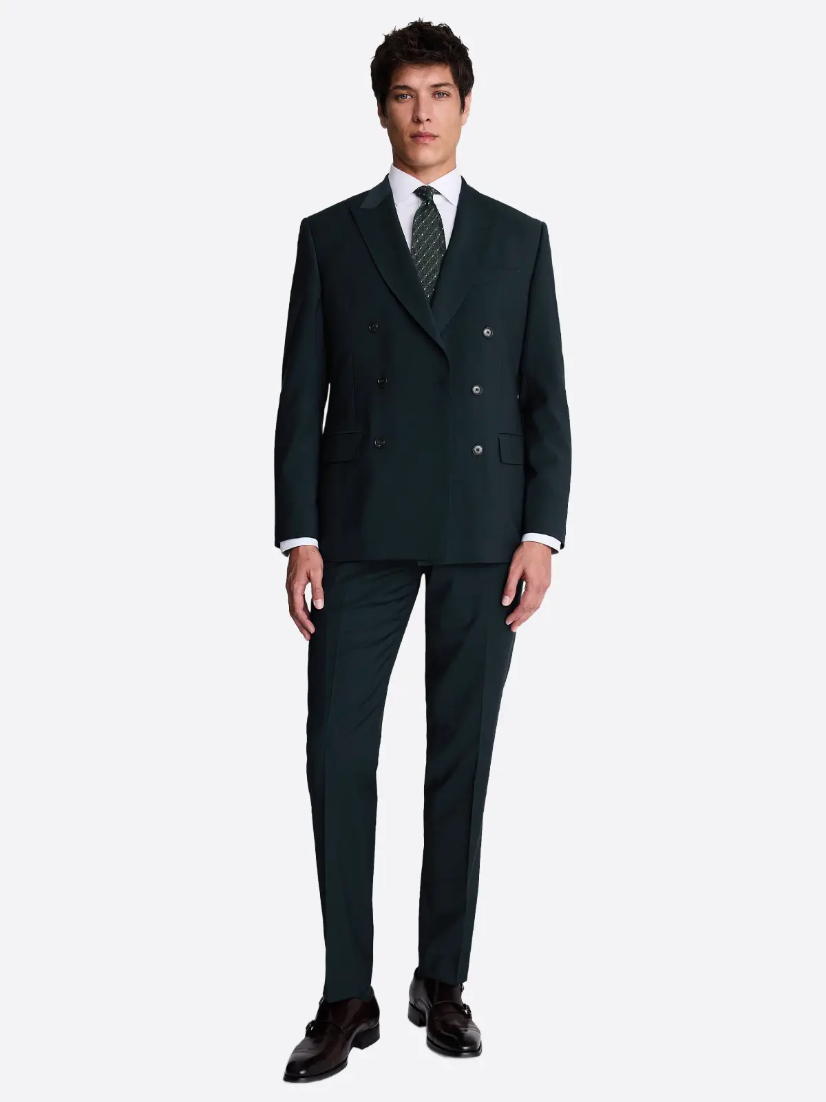 Men's Green Double Breasted Two Piece Suit Green Men's Green Double Breasted Two Piece Suit Green