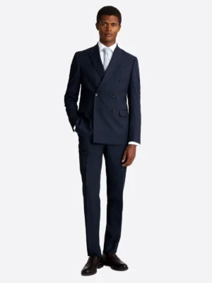 Men's Grey Double Breasted 2 Piece Suit Dark Grey